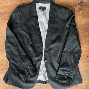 J. Crew Black Blazer with Blue Striped Lining